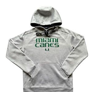 Women’s Adidas Miami Hurricanes Team Gray Pullover Hoodie Varsity  Jacket